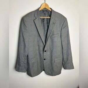 Brook Brothers Regent Fit Sport Coat Blazer Mens Size 44R plaid 100% Wool